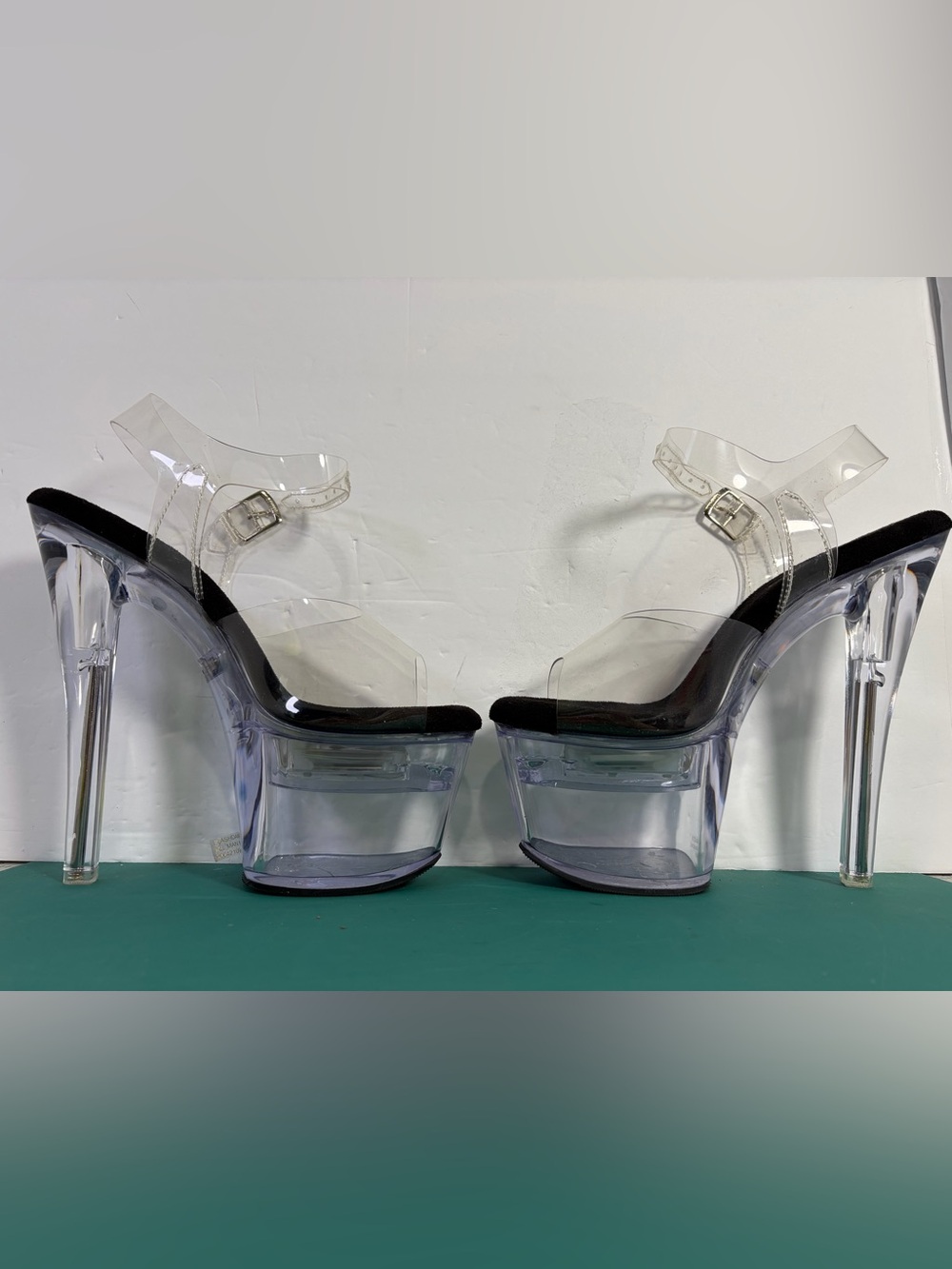 Pleaser Flashdance 708 LED Clear Platform Heels Stripper Shoes Size 8 - Picture 5 of 16